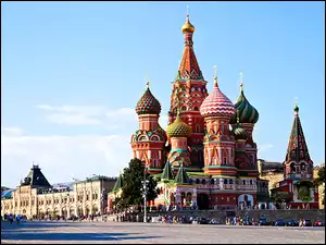 Rosja, Katedra, Cerkiew, Św. Bazylego, Moskwa