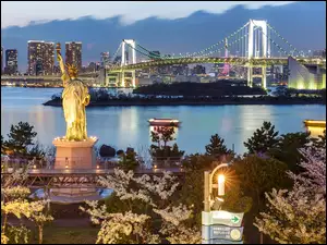 Pomnik, Japonia , Most, Tokio, Domy