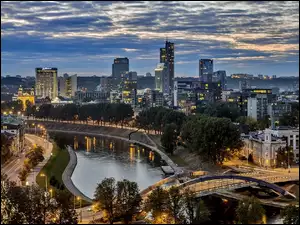 Panorama, Most, Miasta, Rzeka