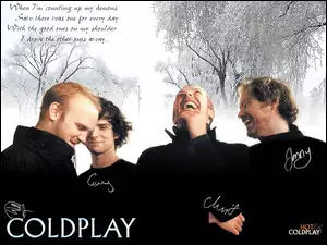 nazwiska, Coldplay, zespól, zima, twarze