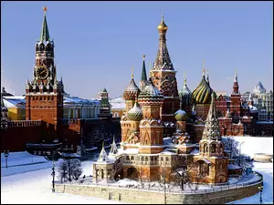 Moskwa, Cerkiew, Rosja, Zima