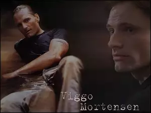 woda, Viggo Mortensen, czarna koszulka