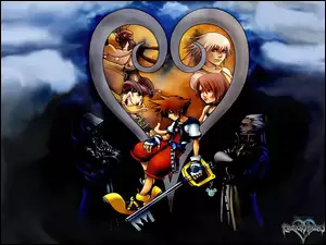 donald, klucz, postacie, Kingdom Hearts, duck, serce, goofy