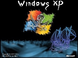 trupia czaszka, Windows XP, piraci