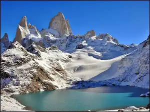 Góra, Staw, Fitz Roy, Patagonia
