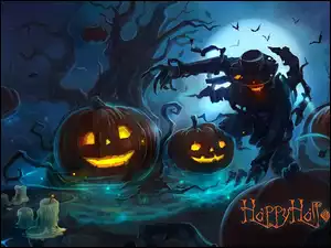 Halloween, Dynie, Świece
