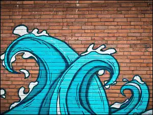 Motyw, Graffiti, Niebieski