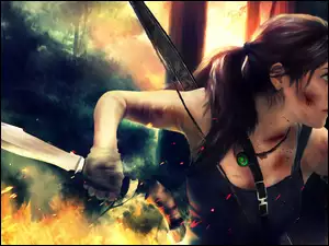 Lara Croft, Kobieta, Sztylet