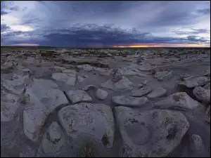 Niebo, Bisti Badlands, Skały, New Mexico, Kamienie