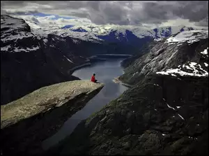 Norwegia, Jezioro, Język Trolla, Góry, Trolltunga