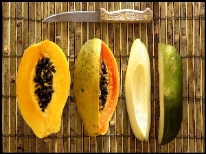 Nóż, Papaja, Owoc