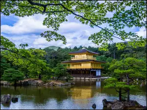 Staw, Złoty, Kioto, Pawilon, Japonia