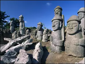 Posągi, Korea Południowa, Harubang, Jeju