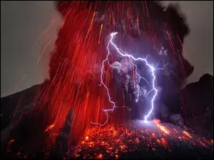 Burza, Wyspa, Erupcja, Kiusiu, Wulkanu Sakurajima