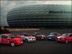 Monachium, Samochody, Stadion, Audi, Allianz Arena, Niemcy