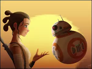 Wojny, Dziewczyna, BB-8, Robot, Gwiezdne
