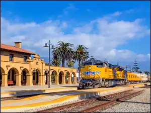 Palmy, Stany Zjednoczone, Pociąg, Los Angeles, Dworzec