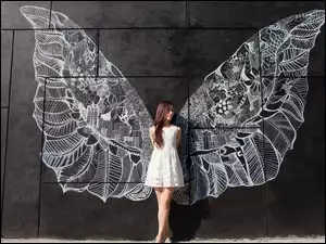 Motyla, Kobieta, Skrzydła