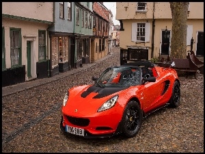 Czerwony, Elise, Samochód, Lotus