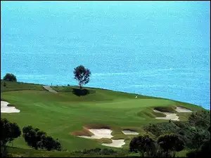 morze, Sportowe Golf, pole golfowe