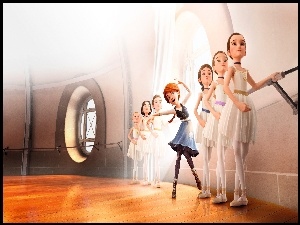 Grafika z tancerkami i baleriną