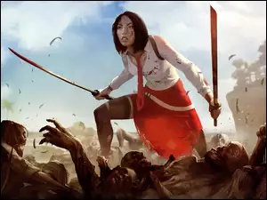 Kobieta z mieczami z gry Dead Island