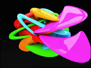 Kolorowe cukierki w grafice 3D