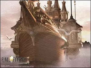 statek, Final Fantasy, zamek