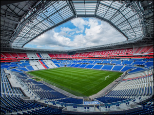 Stadion Parc Olympique Lyonnais położony w mieście Lyon we Francji