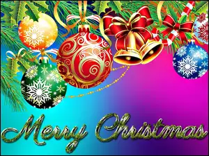 Święta, Kolorowe, Girlanda, Bombki, Boże Narodzenie