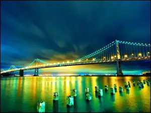San Francisco, Oświetlony, Most