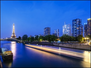 Wieża Eiffla, Francja, Rzeka, Paryż