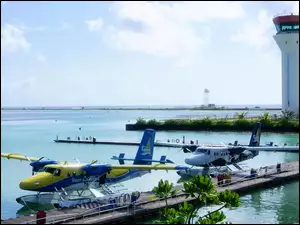 Malediwy, Ocean, Lotnisko, Samoloty