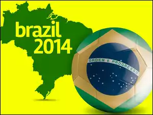 Brazylia, Świata, Piłka, 2014, Mapa, Mistrzostwa