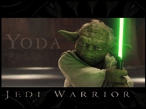 Star Wars, laser, pan Yoda, zielony