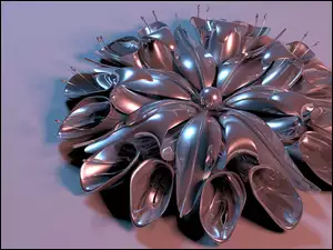 Abstrakcyjny kwiat w grafice 3D