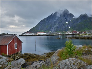 Lofoty, Norwegia, Góry, Morze