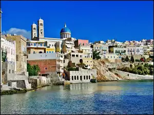 Grecja, Morze, Syros, Miasto