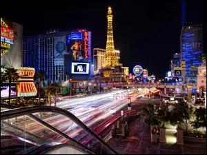 Panorama, Arterie, Nocna, Las Vegas, Miasta