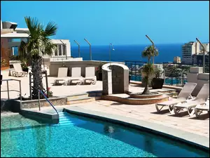 Hotel, Malta, Basen, Morze