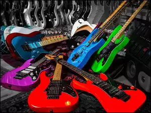 Kolorowe gitary