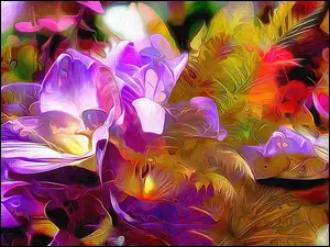Grafika fractalius kwiaty