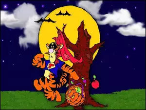 tygrysek, Halloween, Kubuś I Hefalumpy