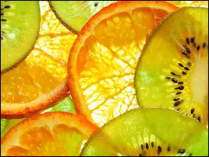 Owoce, Pomarańcza, Kiwi