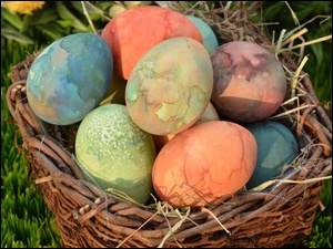 Koszyk, Wielkanoc, Jajka