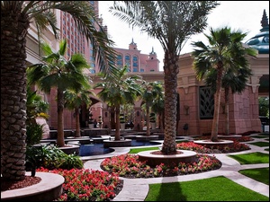 Hotel, Dubaj, Atlantis, Palmy
