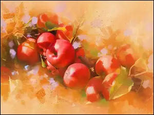 Jabłka, Malarstwo, Obraz