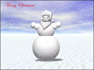 Boże Narodzenie, śnieżny mikołaj