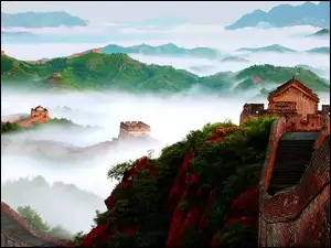 Mgła, Wielki Mur Chiński, Góry