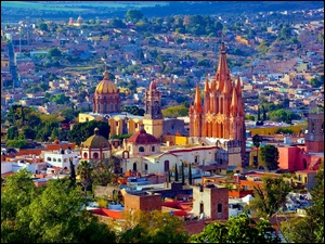 Meksyk, Panorama Miasta, San Miguel De Allende